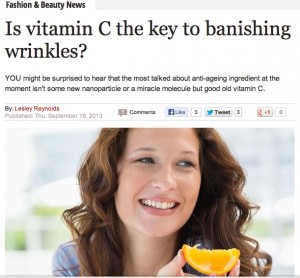 Daily Express beauty news feature on Vitamin C skincare